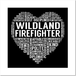 Wildland Firefighter Heart Posters and Art